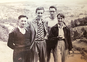 Ted Runyon (second from right) in Germany in 1953.