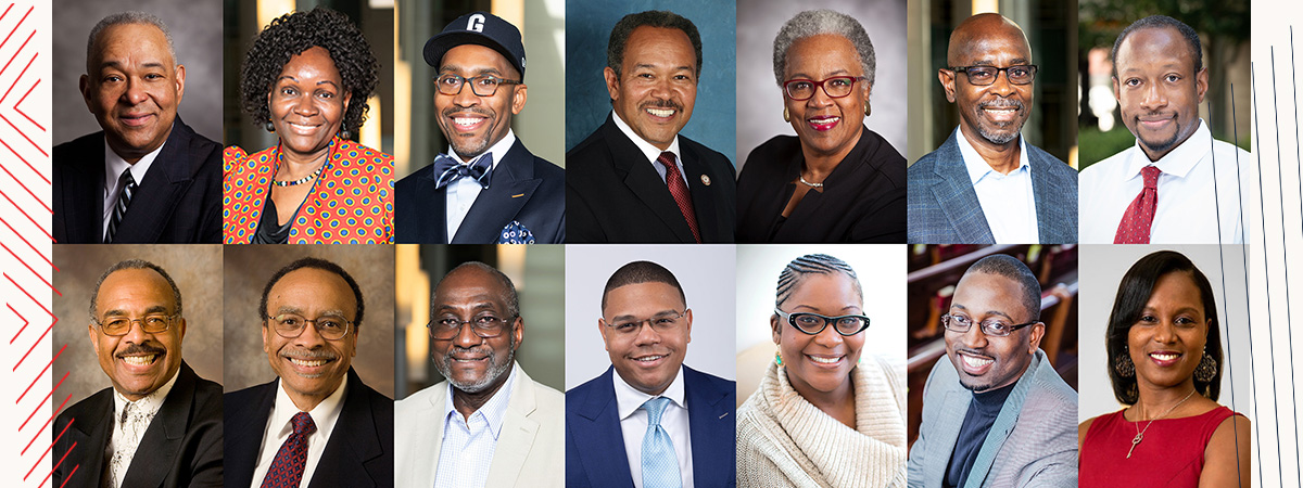 photo grid of faces of Black faculty members