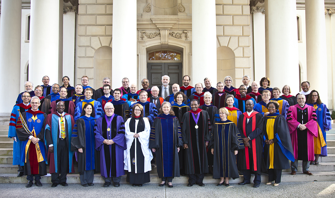 Candler faculty in academic regalia, 2014